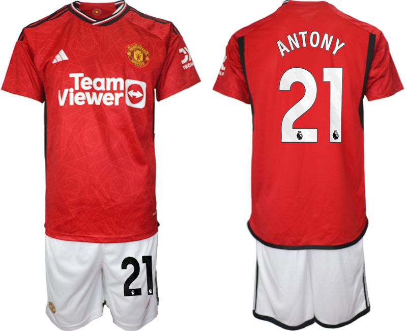 Men 2023-2024 Club Manchester United home red #21 Soccer Jersey->->Soccer Club Jersey